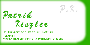 patrik kiszler business card